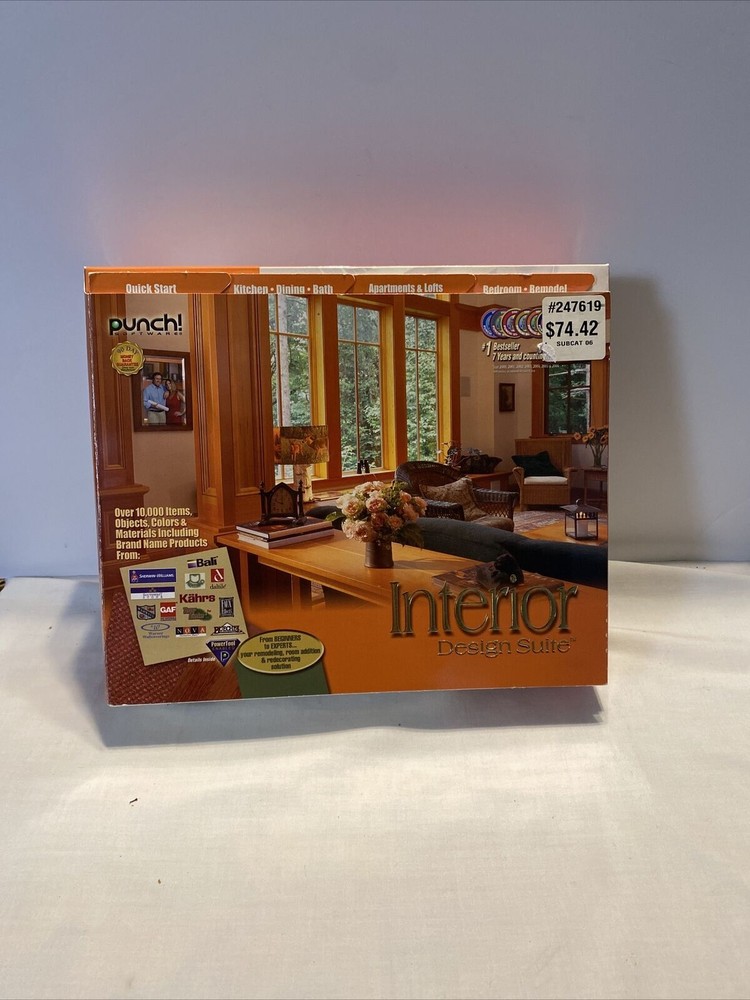 Punch! Interior Design Suite, Traditional Disc CD 2005 Win98+ NIB