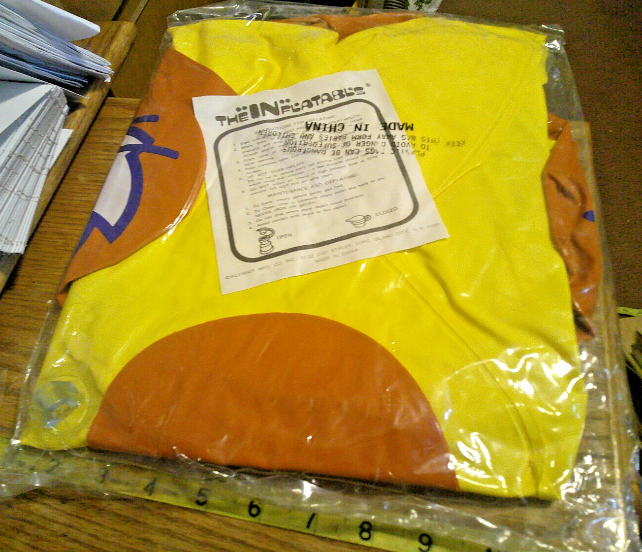 Vintage Quicky Bunny Face Rabbit blow up inflatable sealed never opened 11 x 14