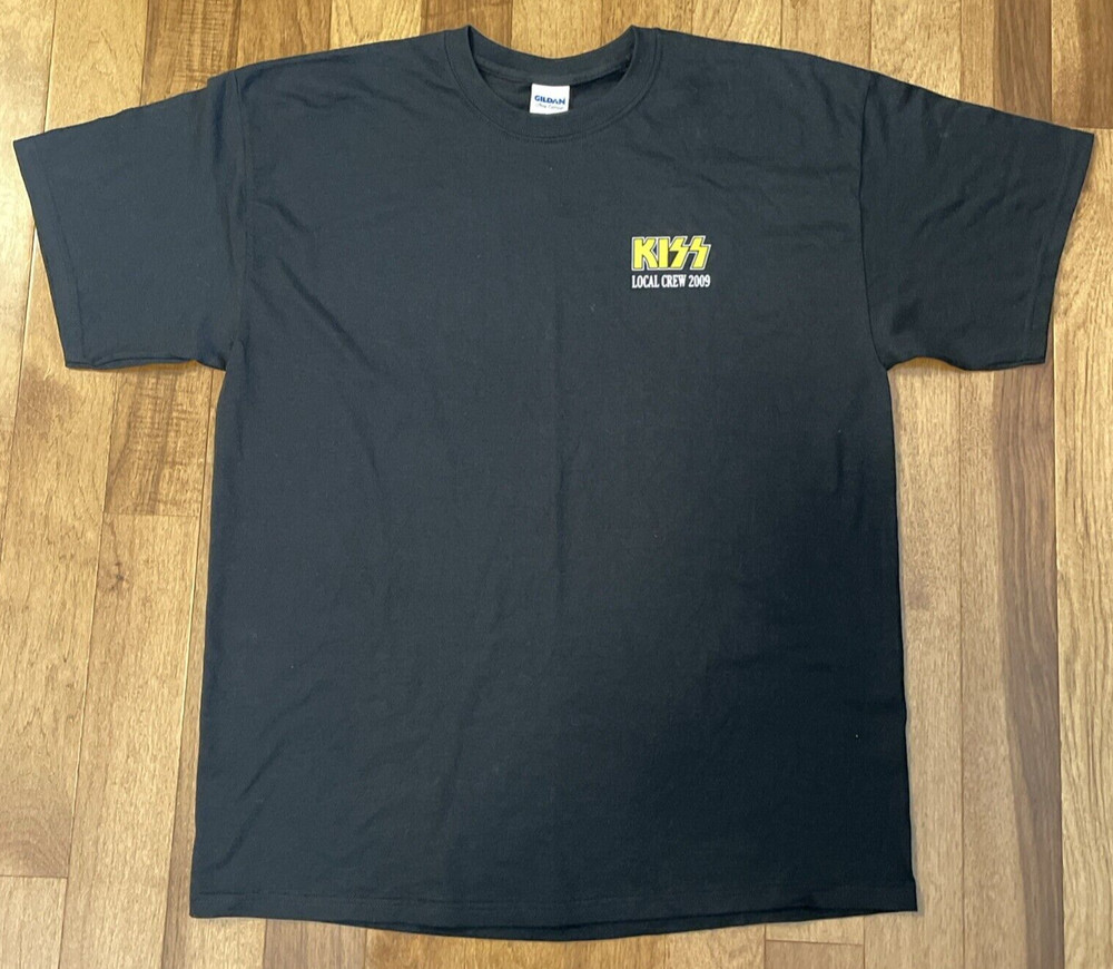 Kiss Vintage T Shirt 2009 Alive 35 Tour Concert Local Crew Rock Band XL RARE