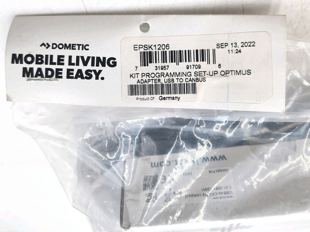 Dometic Kit Programming Set-up Optimus Adapter USB To CANBUS EPSK1206