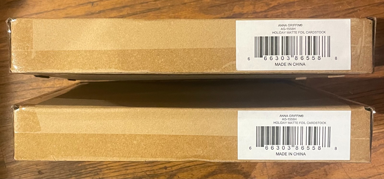 2 Anna Griffin Matte Foil Holiday Card Stock Set for Paper Craft Matte Foil Card