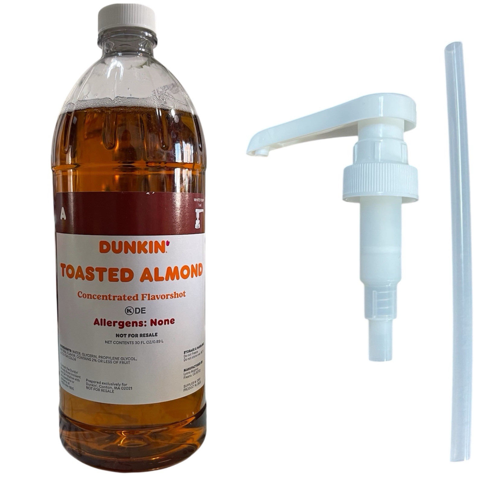 Dunkin Toasted Almond Concentrated Flavourshot With Pump 30 FL , Free Shipping