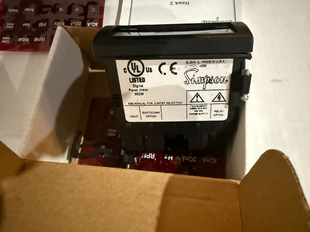 Simspon Hawk 3 Digital Panel Meter Controller H335