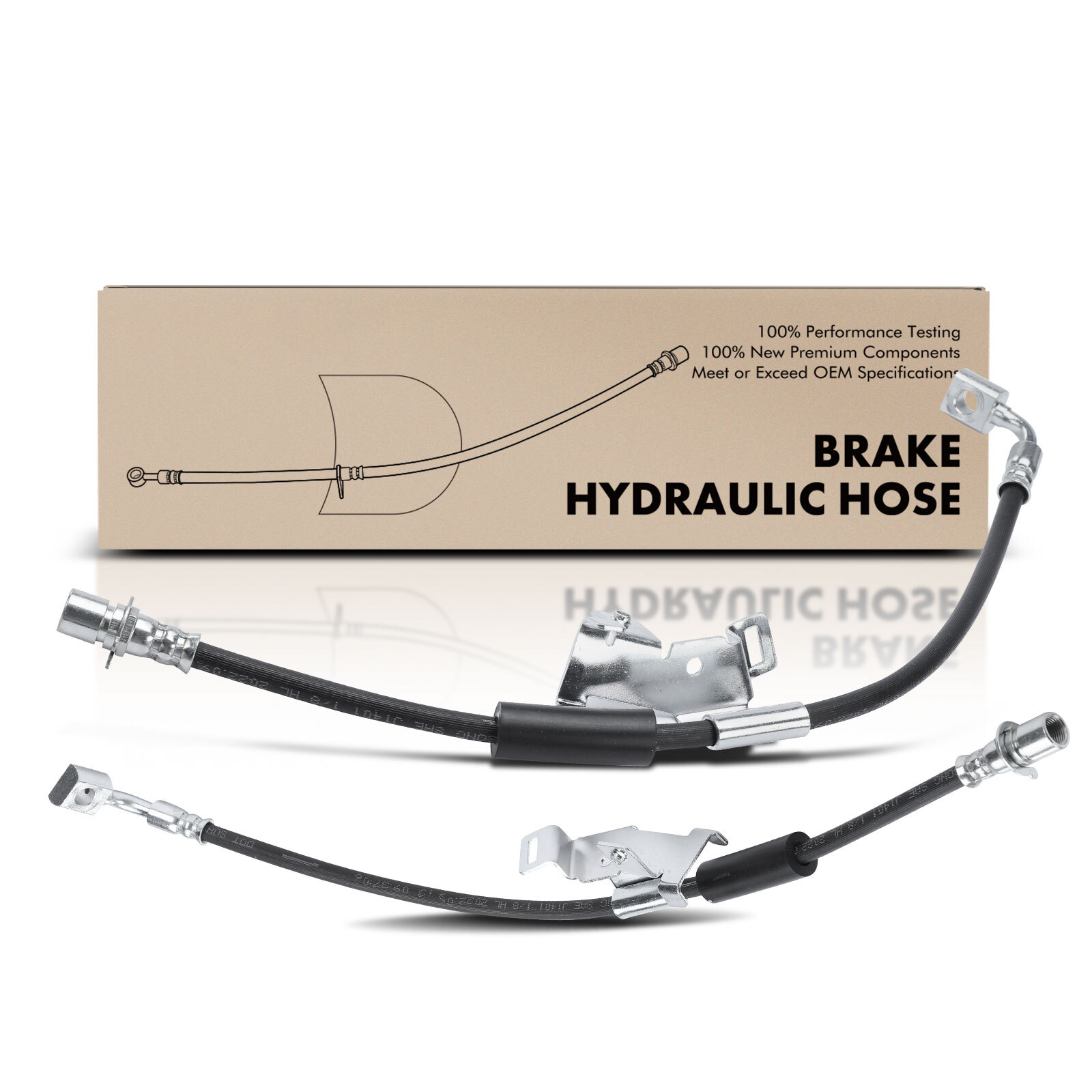 2x Front Left & Right Brake Hydraulic Hose for Cadillac Escalade Chevy Tahoe GMC