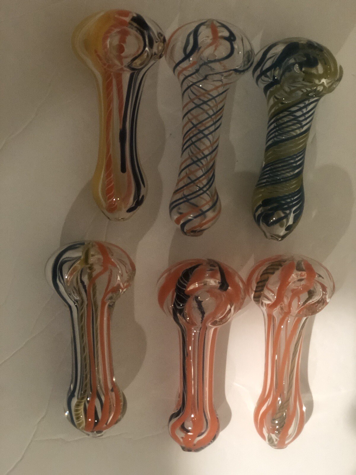 4 PACK 3” 3.5 “INCHTobacco Smoking THICK HEAVY Glass Hand Pipe