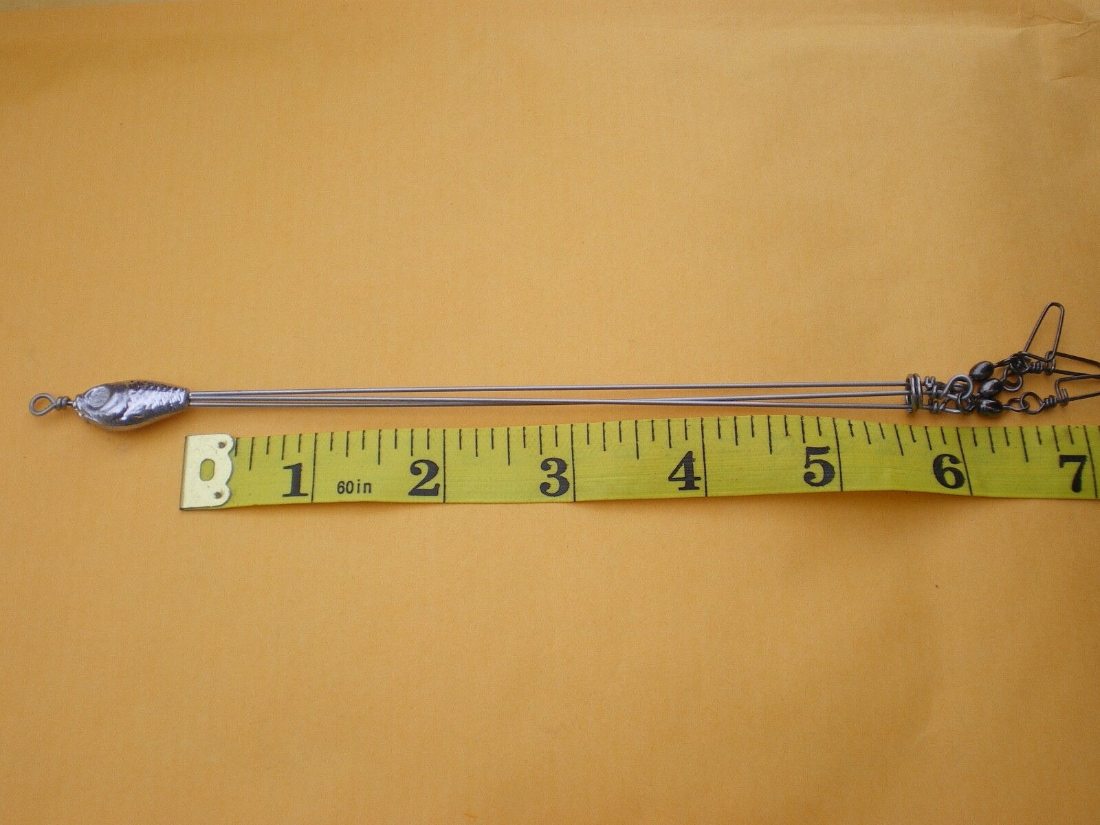 1 CRAPPIE,UMBRELLA,BASS RIG,TESTED IN ALABAMA, TX. 3 ARMS/.039 X 6"/UNPAINTED