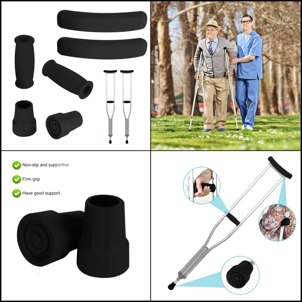 Crutch Pads, Hand Grips & Tips Set