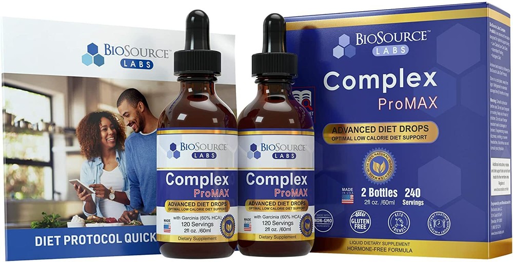 BioSource Labs Complex ProMAX Premium Diet Drops - 2 oz Bottle 3-Pack