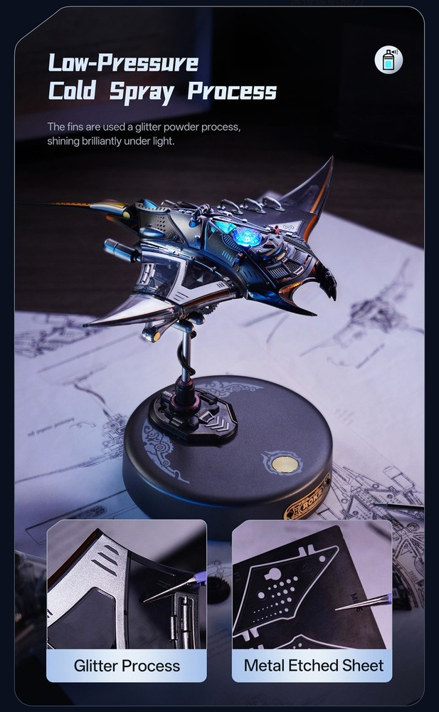 Manta Ray Mechanical 3D Puzzle Set