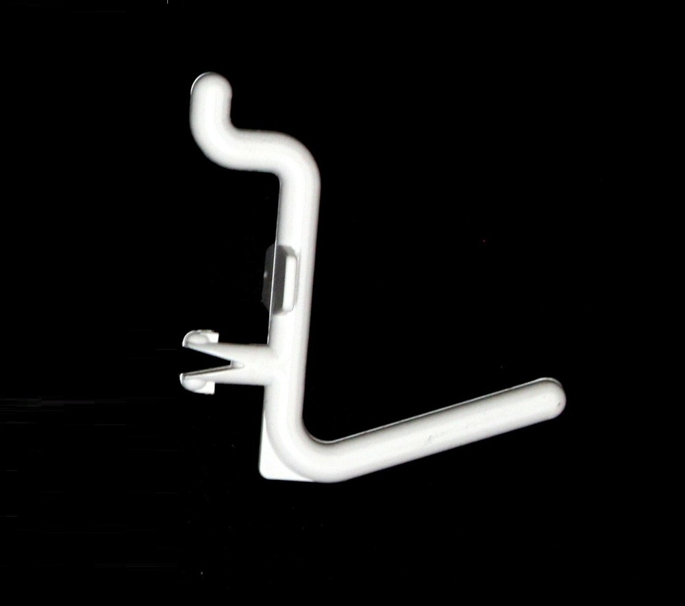 Plastic White L-Style Pegboard Hook Kit, 25-Pack