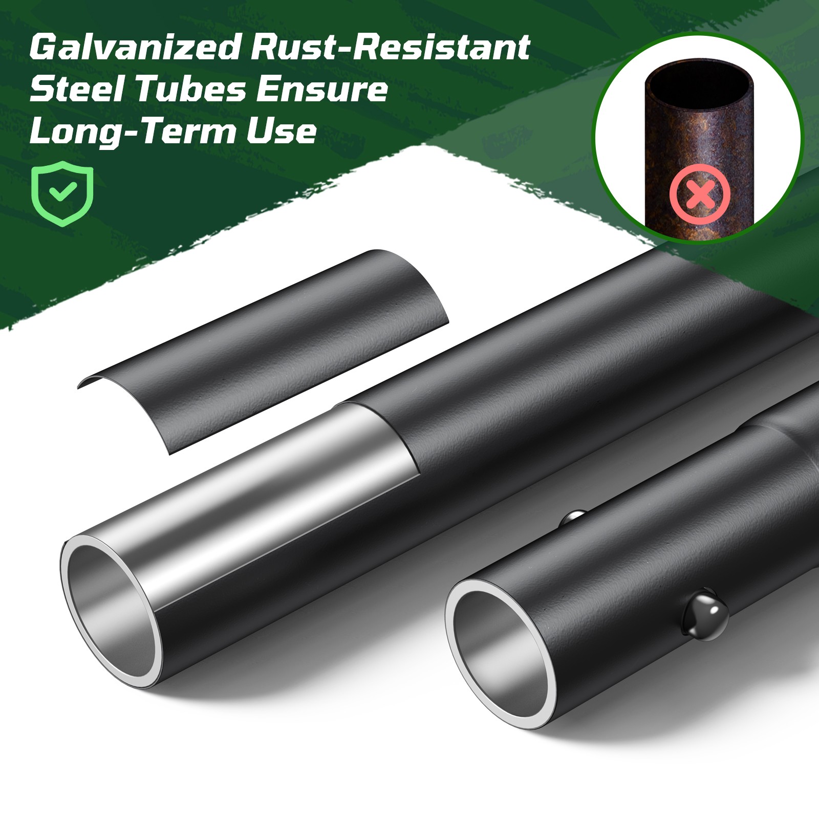 Golf Practice Cage 10x8x6ft Heavy Duty Net w/ Target Cloth Portable Carry Bag