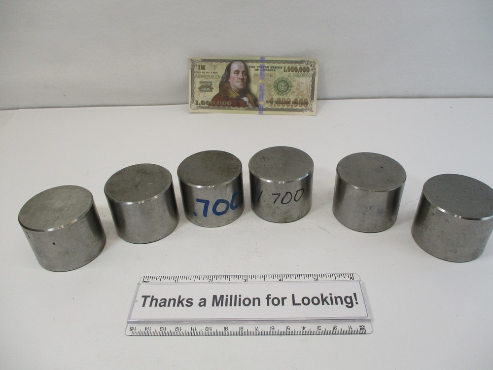 (6) Toolmaker Made Round PARALLELS Set Up Blocks Parallel Block 1.700" Tall EC
