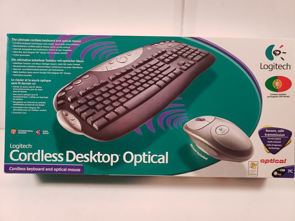 Logitech Cordless Desktop Optical, 967091-0110, Keyboard&Optical Mouse
