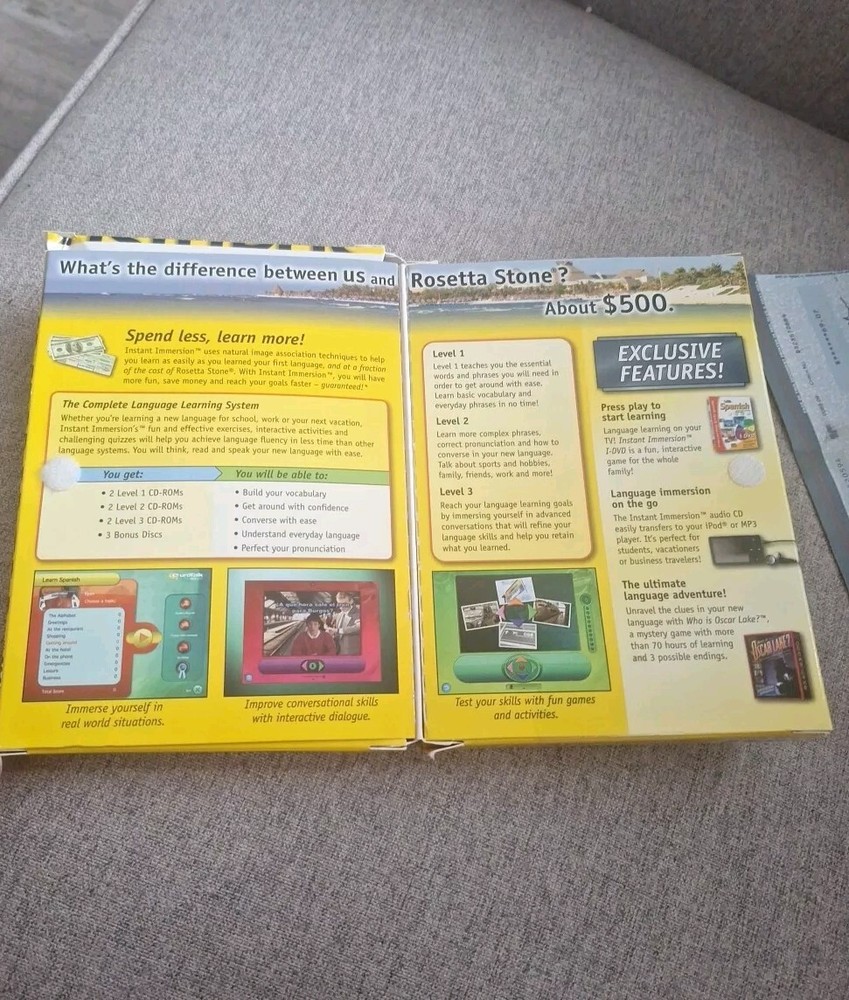 Instant Immersion Spanish Language Learning Program. Topics. (NEW)