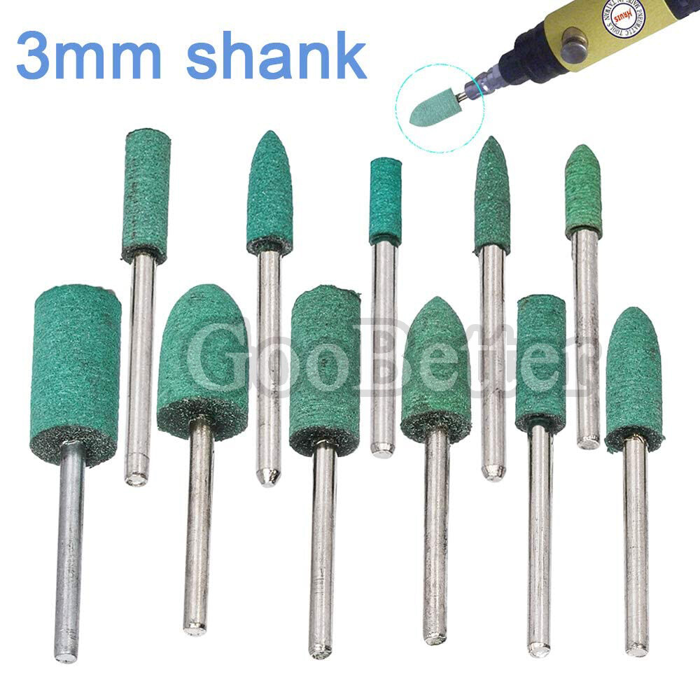 100Pcs Rubber Polishing Points Bit Grinding Head Power Rotary Tool For Dremel