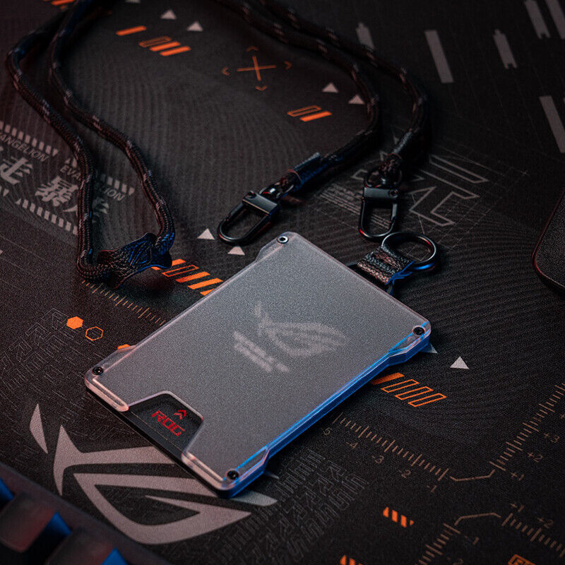 ROG Aluminum Frame Card Holder Case with Lanyard