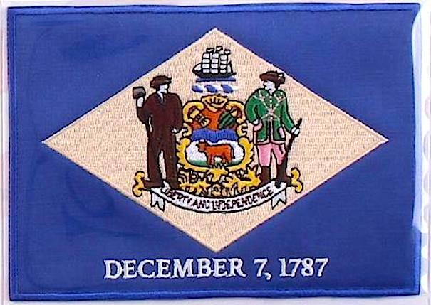 DELAWARE  Willabee & Ward STATE FLAG PATCH United States Collection ~ PATCH ONLY
