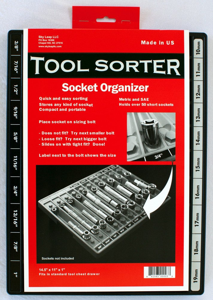 Tool Sorter Socket Organizer - Red