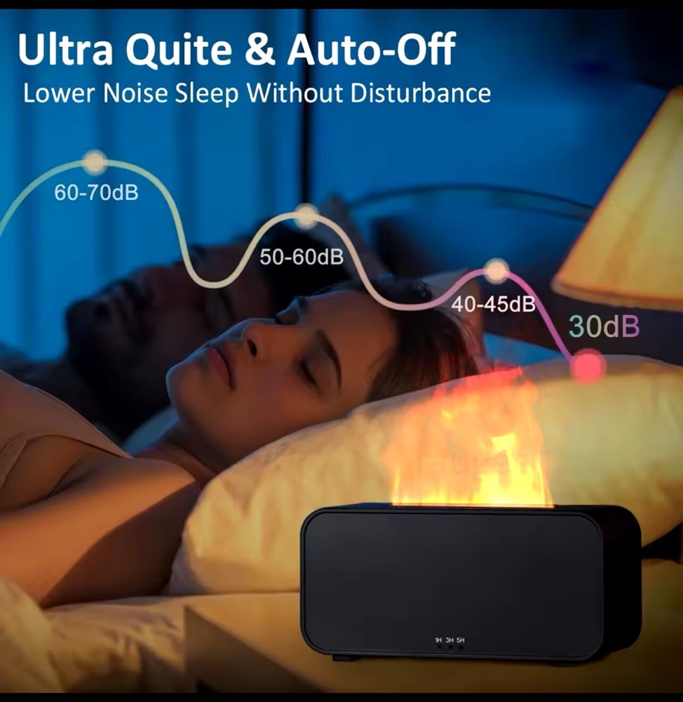 Air Aroma Humidifier Diffuser Essential Oils Humidifiers Mini Flame Automatic