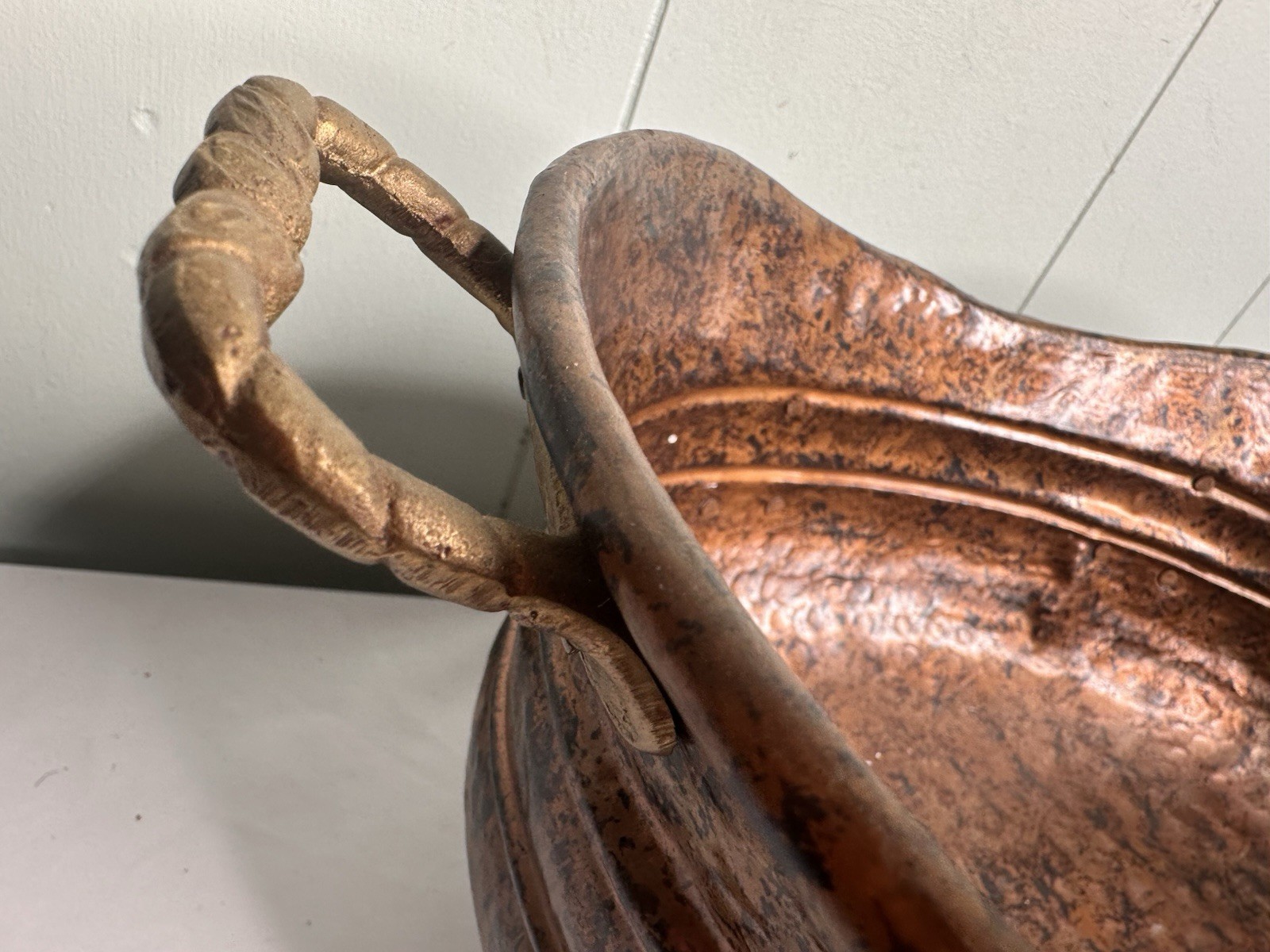 Brass Footed Bowl 16x8" France