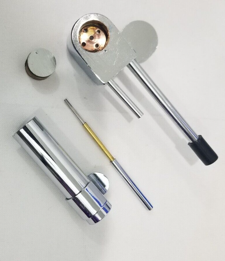 SOLID BRASS Metal Smoking Proto Pipe Style Nickel Plated