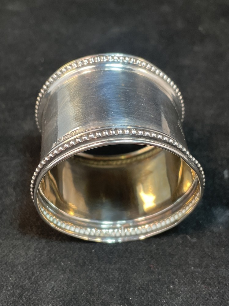 800 Sterling Silver Napkin Ring Name Engraved “Herbert”