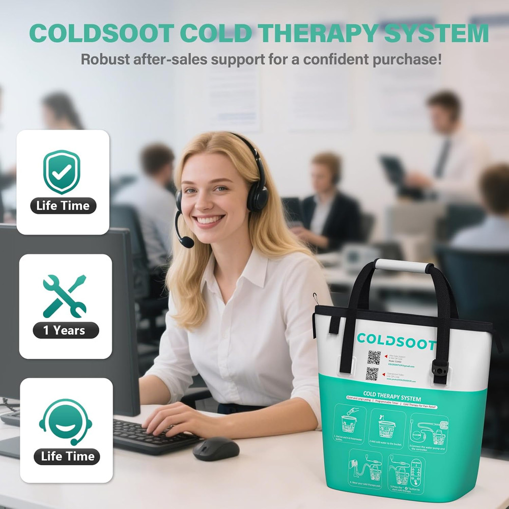 Cold Therapy Machine W/Timer, Compact and Portable Ice Machine for Knee after Su