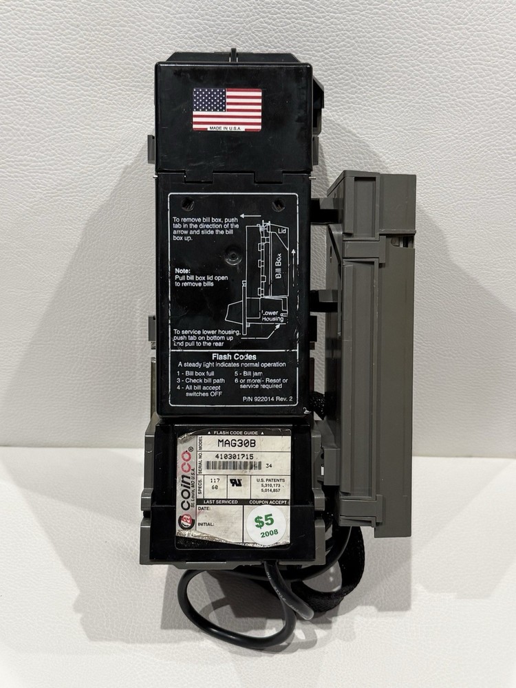Coinco MAG50B Mag Pro Dollar Bill Acceptor Validator 5's