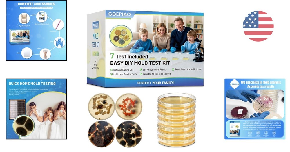 7- Home Mold Assessment Kit - Fast, Reliable Results & Identification Guide