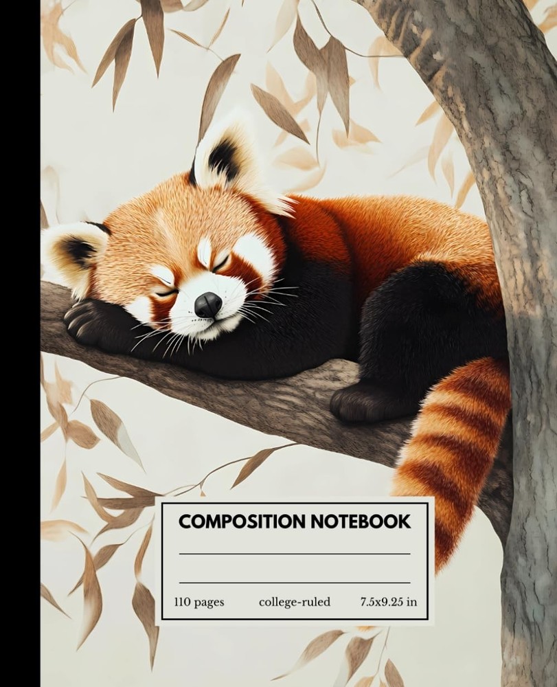 Red Panda Composition Notebook: Relaxing Sleeping Red Panda | Fun Notebook for C