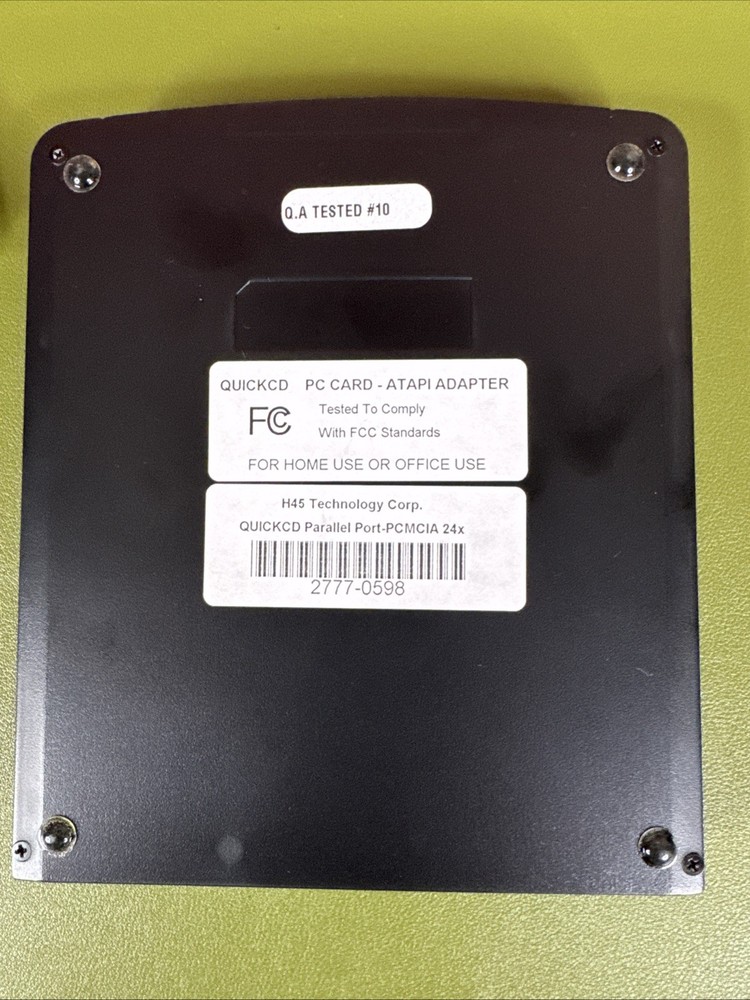 Quickcd PC Card Atapi Adapter w/ H-45 Quick PCMCIA Card & Cable Untested
