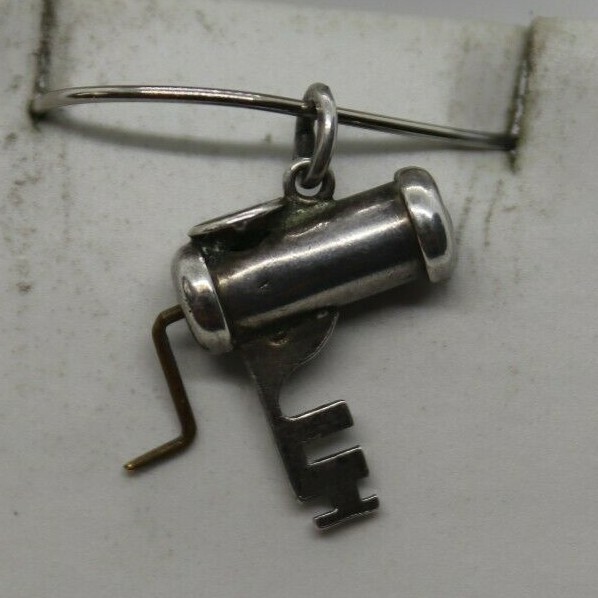 Sterling Silver Movable Meat Grinder Charm