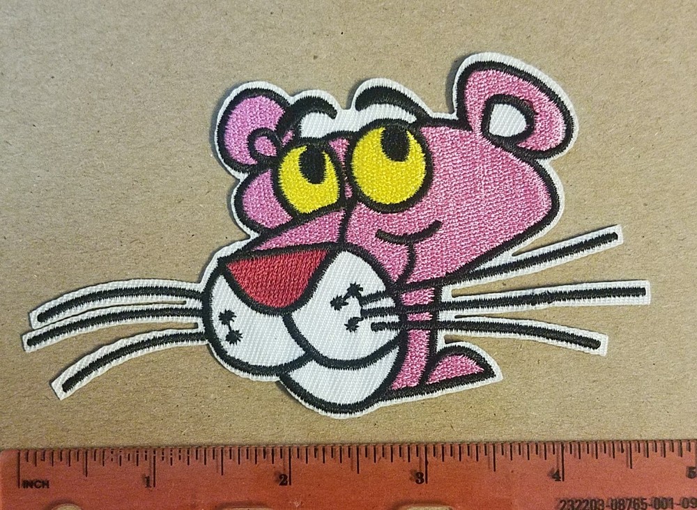Pink Panther Face Patch 4 1/2 inches long