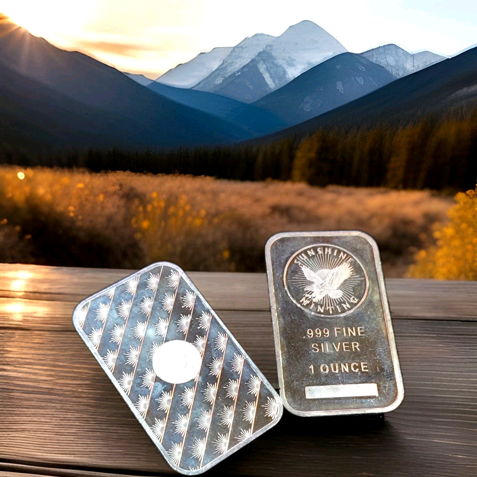 1oz 0.999 Sunshine Minting Silver Bullion Bar ~ Get One Today!