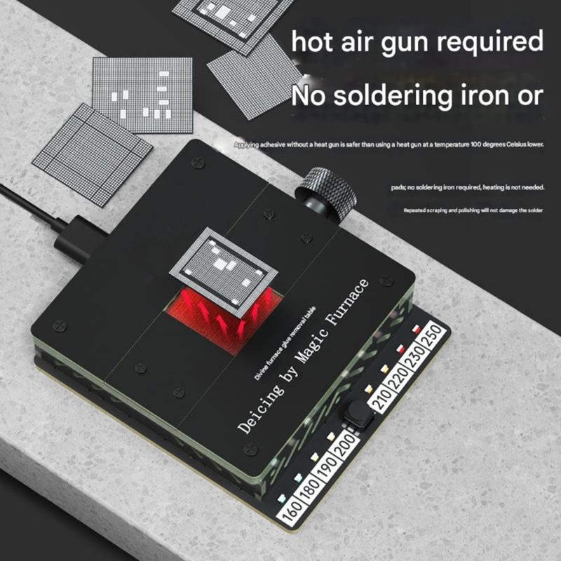 CPU Heating Platform For Mobile Phone IC CPU Heating Degumming Station