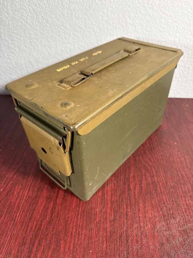 Ammo Storage Box, Metal, Empty, Hinged, Original Can, Select, 4 Available, Nice!