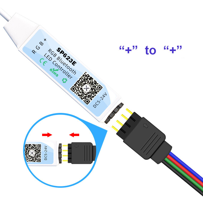 RGB RGBW LED Strip Controller Bluetooth Control for WS2811 WS2812B Pixel Lights