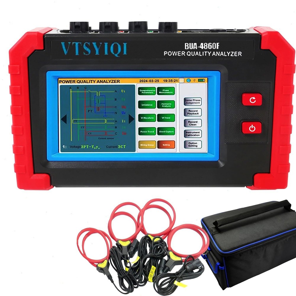 Three Phase Power Quality Analyzer with Current Clamp 10A~6000A CT Size Φ50mm