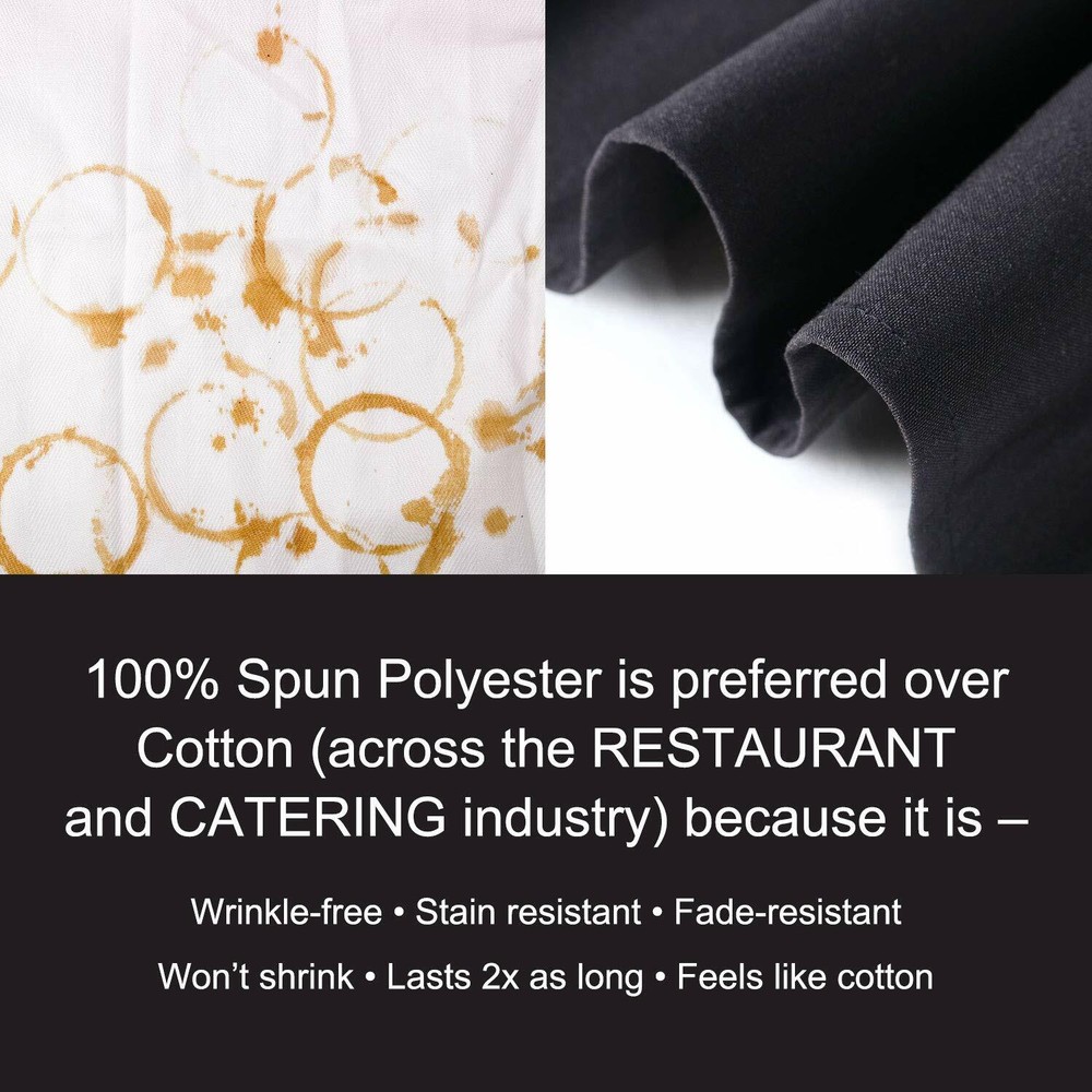 Arkwright's Tablecloth 6 Pack 52 x 52 Polyester Reusable White or Black Durable