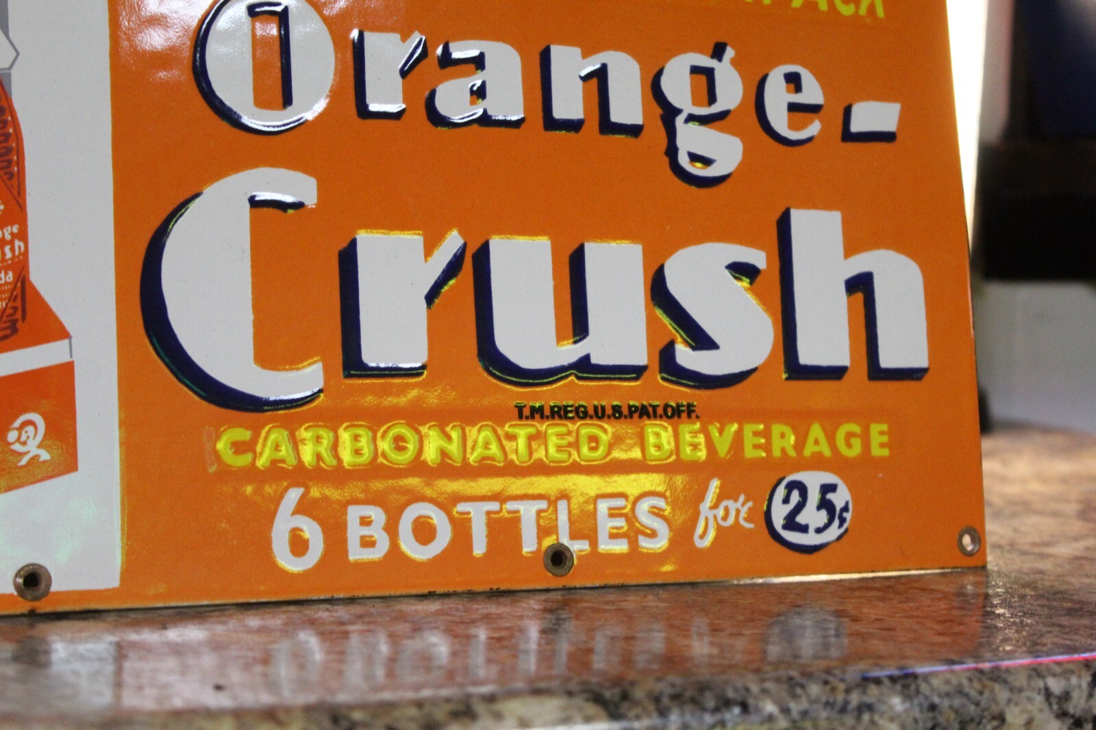 RARE ORANGE CRUSH HANDIPACK SODA POP DEALER PORCELAIN METAL SIGN COKE PEPSI GAS