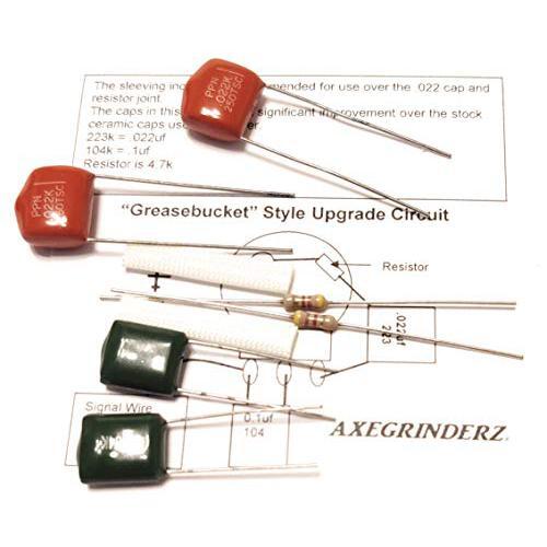 Pair Highway 1 Type Greasebucket Guitar Tone Upgrade Capacitors Kit For 2 Pots