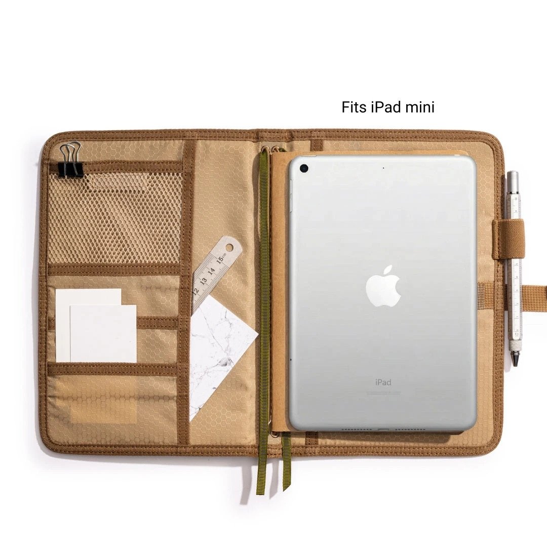 Lochby Field Journal Olive A5 Planner Cover | Water Resistant Waxed Canvas |