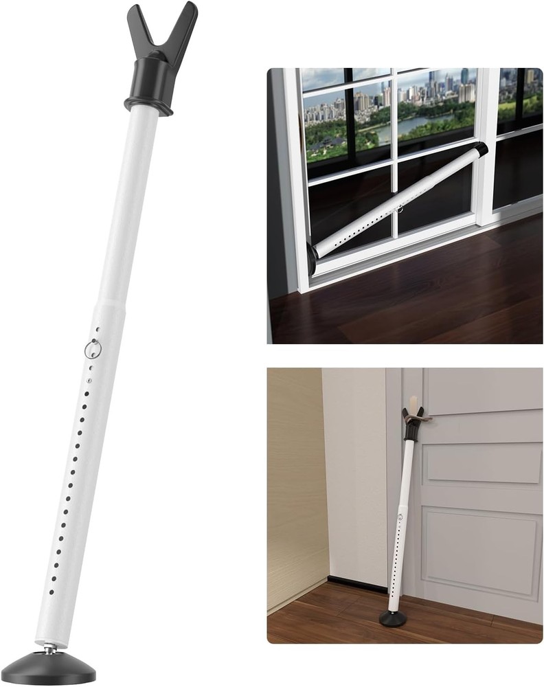Heavy Duty Adjustable Door Security Bar - Versatile & Reliable Safety Solution