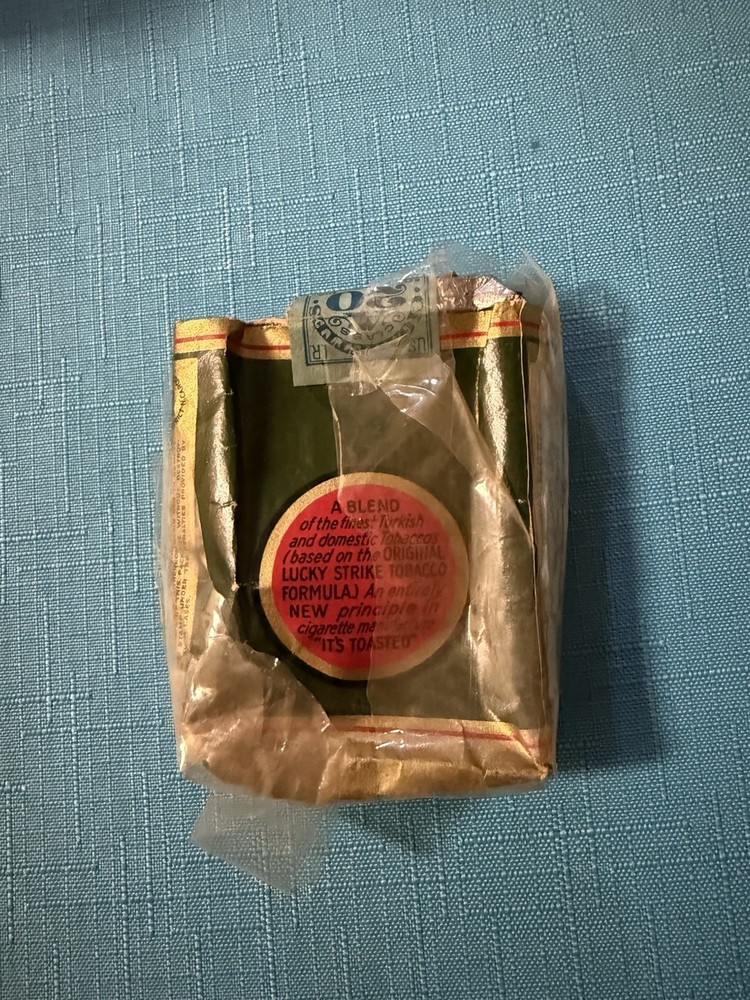 Empty Pack of Green Lucky Strike Cigarettes. WWIl USA