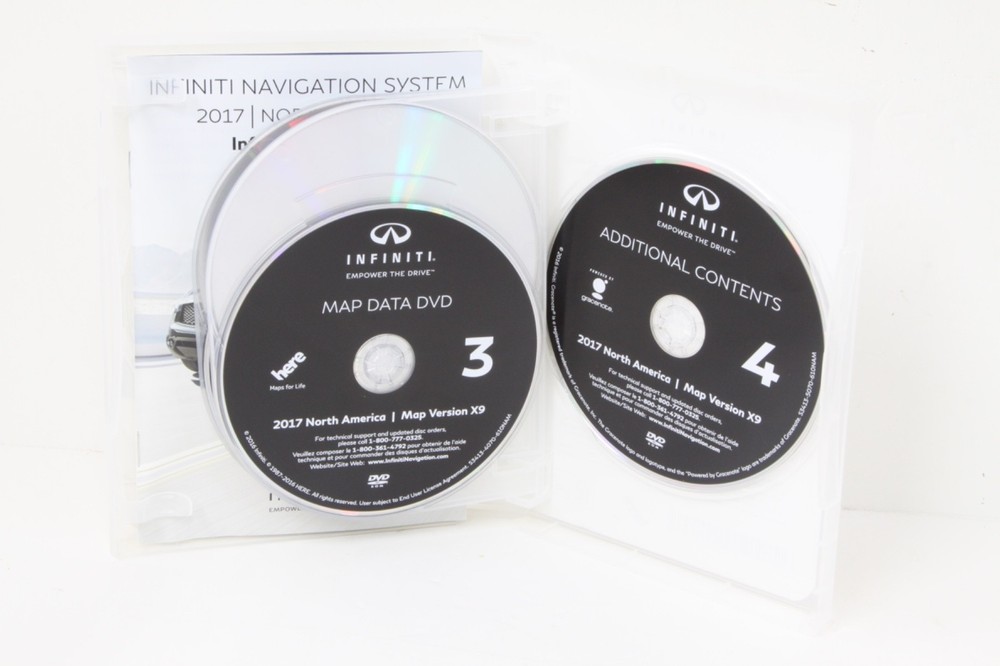 Infiniti Navigation System 2017 North America Map Version X9 5-DISC SET DVD