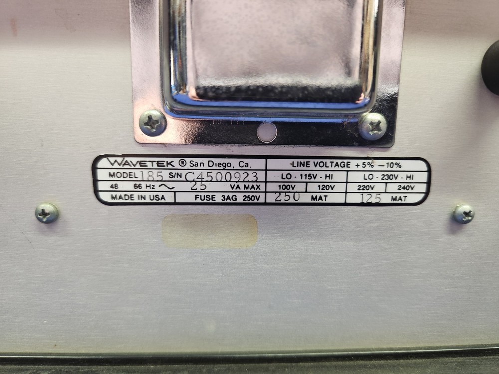 Wavetek Model 185 5 MHz Linear/Logarithmic Sweep Generator