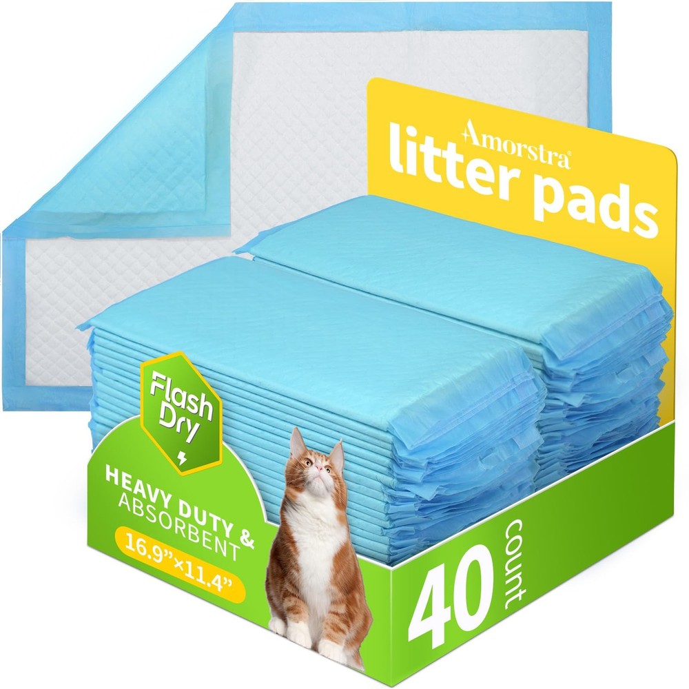 40 Count Cat Litter Pads Compatible Breeze System Leak Proof Unscented