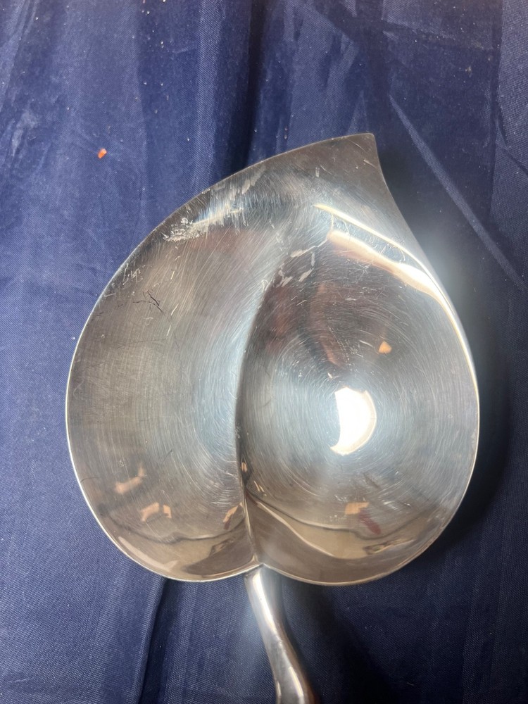 FB Rogers Silver Copper Leaf-Shaped Server Snack Dish Vintage Silverplate #322