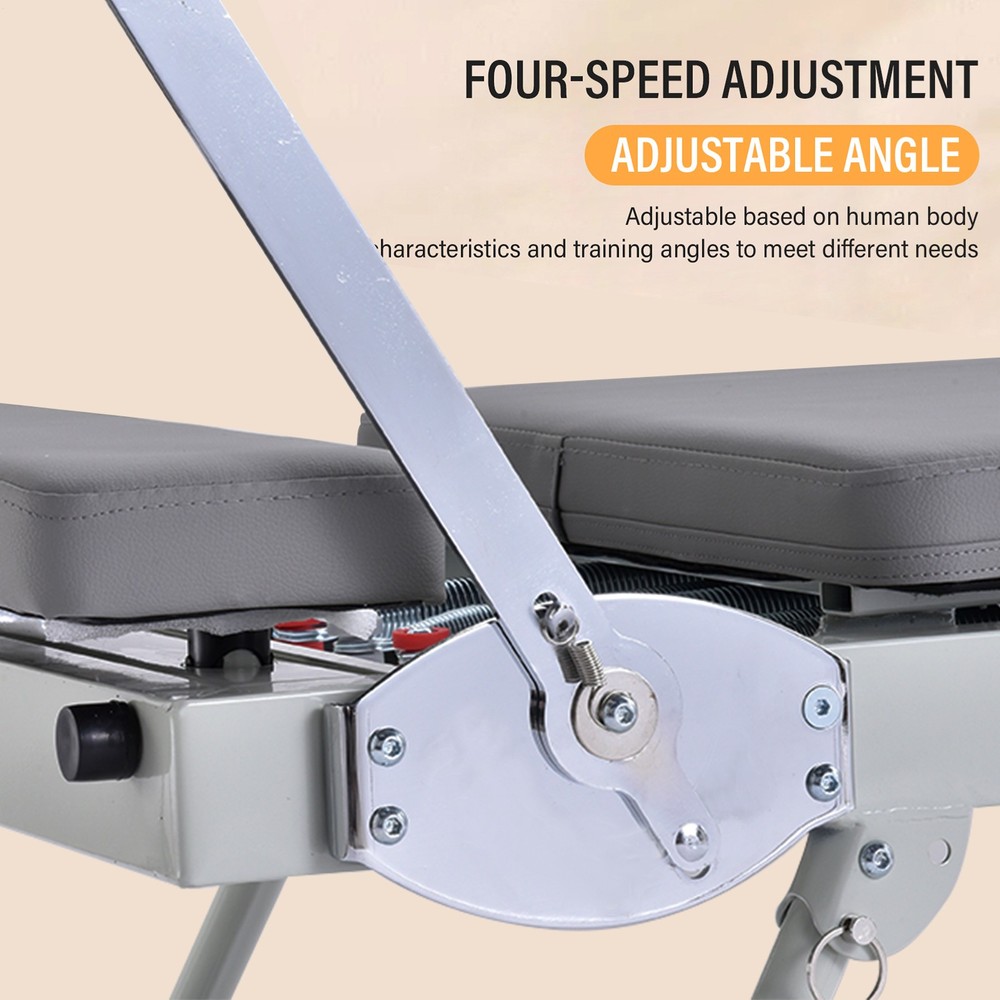 Foldable Pilates Reformer Machine Equipment with Springs & Cords for Home Workou
