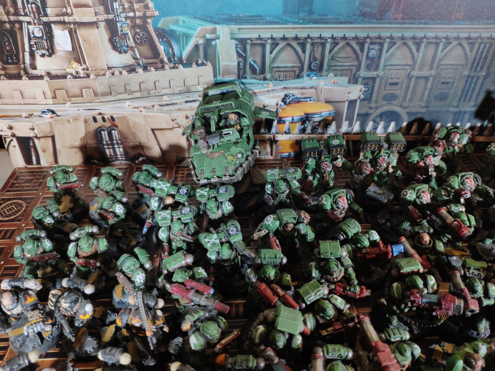 Space marine army Aurora chapter warhammer40k PAINTED